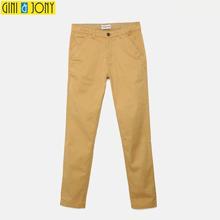 Giny & Jony Girls Khaki Solid Regular Fit Chino Trousers