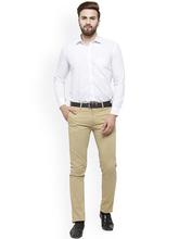 Peter England White Classic Slim Fit Solid Formal Shirt