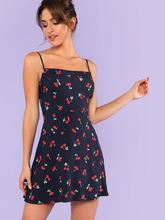 Cami Dress In Cherry Print