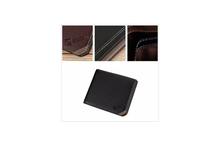 Black Slim PU Leather Wallet With RFID Blocking For Men