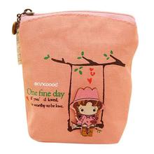 New Adorable Women Canvas Wallet Small Clutch Zip Card Coin Holder Purse Handbag  73Q6