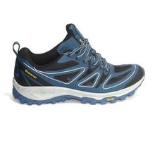 Black/Aegean Blue Lace Up Trekking Shoes For Men - KFFF81349