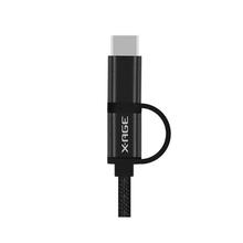 X-AGE ConvE Charge 2-in-1 1m Micro USB To Type-C Converter Cable - (XDC03)