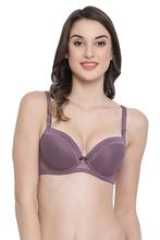 Clovia Padded Underwired Demi Cup Multiway Bra in Mauve
