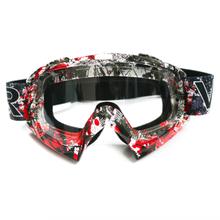 Dirt helmet Goggles with transparent visor.