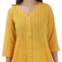 Yellow Long Kurti with 'A' cut