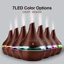 300ML USB Electric Aroma Air Diffuser Wood Ultrasonic Air Humidifier