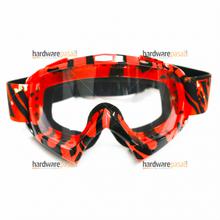 Red Goggles  for dirt helmet Motorcycle Motocross off Road Anti fog Riding Sports Snowboard Goggles Transparent