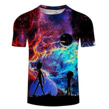 Rick and Morty t shirt Galaxy tshirt Men t-shirt 3D Tops&Tees Funny