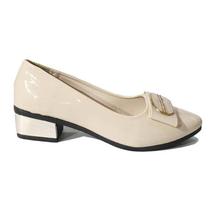 White Shiny Closed Shoes For Women