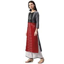 Vaamsi Women's A-Line Kurta (VPK1549_XL_Red_x-large)