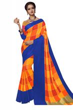 Stylee Lifestyle Orange Banarasi Silk Jacquard Saree (1845)