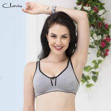 Clovia Grey Non-Padded Double Layered Plus Size Bra For Women