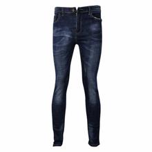 Blue Denim Washed Scratch Stretchable Jeans Pants For Men