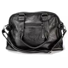 Dark Brown Faux Leather Side Bag :