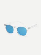 Transparent Frame Tinted Lens Sunglasses