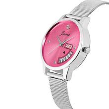 Jainx Day and Date Pink Dial Analog Watch for Women & Girls - JW597