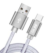 OLAF 1M 2M 3M Nylon USB Type C Cable for Samsung Galaxy Note 9 S9 S8 Fast Charging Data Cable for Xiaomi Mi6 Huawei USB Type-C