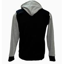 BASTRA Men's Crew Neck Hoodies (HoHfBlGy101) - Black & Grey