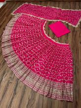 Heavy Net Embroidery pink Color Semi Stitched Lehenga For Women