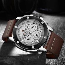 NF9116 Luxury Chronograph Analog Watch For Men - Golden/Brown