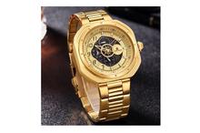 NaviForce NF9141 Day Date Luxury Chronograph Steel Watch – Golden