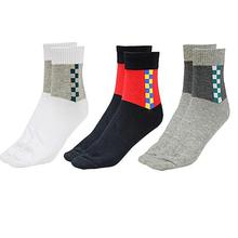 Happy Feet Checked Socks Pack of 3 Pairs[1009]