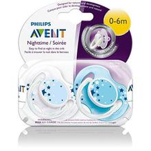 Philips Avent Avent Glow in the Dark Night Time Soothers (Multicolor)