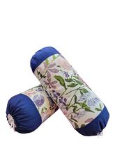 Kaapa Dark Blue Set Of 2 Bolster Cover Only