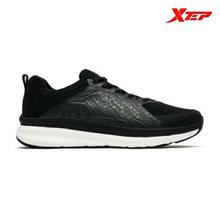 Xtep Black Designed Lace-Up Running Shoes For Men - 982419110132