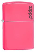 Neon Pink Zippo Logo Lighter (28886ZL)