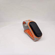 Sports strap for Xiaomi MI band 3 wrist strap - Gray Orange