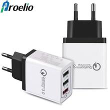 3 Ports Quick Charge 3.0 USB Charger Power Adapter for iPhone iPad Samsung Xiaomi LG HTC Mobile Phones QC3.0 Travel Fast Charger