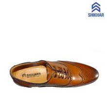 Shikhar Slip On Brogue Leather Shoes For Men (803)- Brown