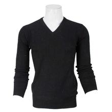 Black V-Neck Sweater For Men