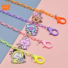 KOJA Kpop Merch BTS BT21 Metal Face Mask Chain