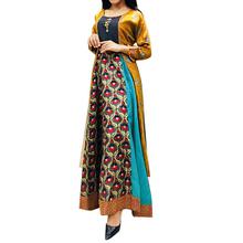 Long Printed Round Neck Kurthi