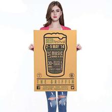 Beer Festival Design Vintage Kraft Paper Wall Decal