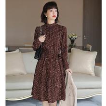 Floral long-sleeved dress 2021 spring new simple retro