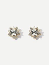 Rhinestone Star Stud Earrings 1pair