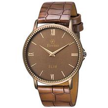 Fascino Men's Watches - Analog Round Brown Dial Slim Watch