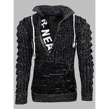 Zipper Slim Men's Sweater Pullover