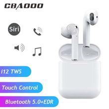 i12 TWS True Wireless Touch Control Bluetooth 5.0 Earphones (Android/iOS)