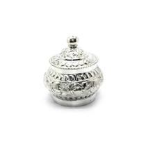 Pure Silver Floral Carved Sindur Box - SSB28280  - 66.58g