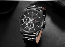 NaviForce NF9148 Leather Strap Chronograph Watch For Men