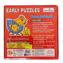 Creative Educational Aids Early Puzzles (Farm Animals) - Red