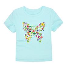 2019 Toddler Baby Girls Butterfly 3D T Shirts Kids Floral Butterfly T Shirt Children Flower T-shirt Summer Tops Girls Clothing