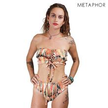 METAPHOR Multicolored Printed Tube Bikini Set For Women(Plus Size)- MSS26CPI