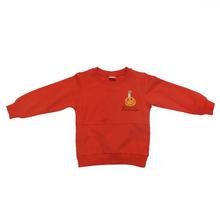 Orange Plain Sweatshirt For Boys