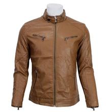 AB Fancy Tan Leather Jacket for Men